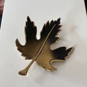 47 Gold Leaf Pin Brooch